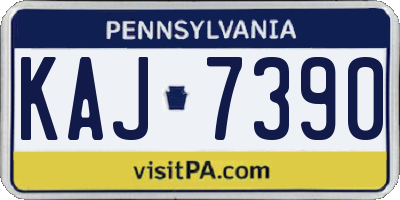 PA license plate KAJ7390