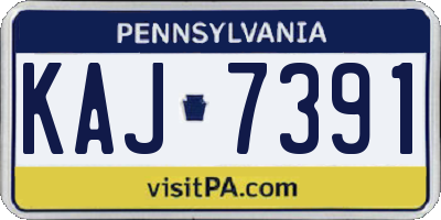 PA license plate KAJ7391