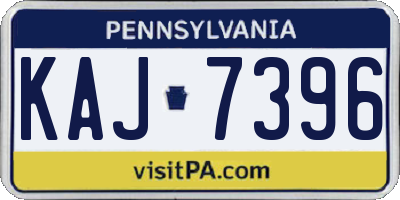 PA license plate KAJ7396