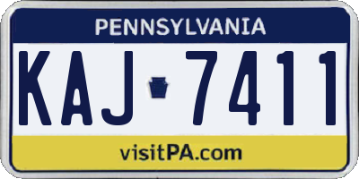 PA license plate KAJ7411
