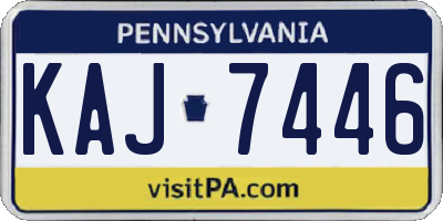 PA license plate KAJ7446