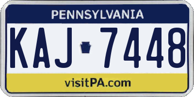 PA license plate KAJ7448