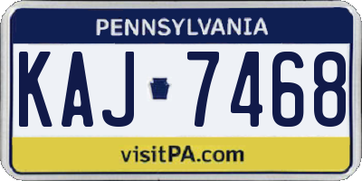 PA license plate KAJ7468