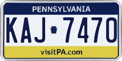 PA license plate KAJ7470