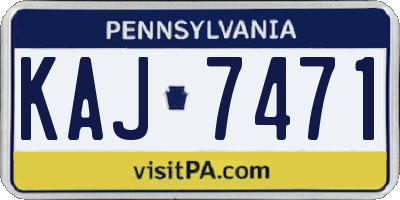 PA license plate KAJ7471