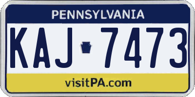 PA license plate KAJ7473