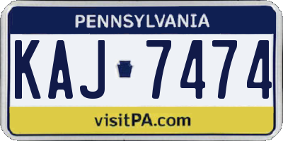 PA license plate KAJ7474