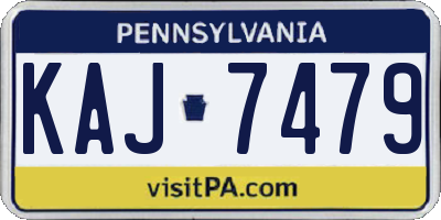 PA license plate KAJ7479