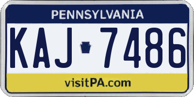 PA license plate KAJ7486