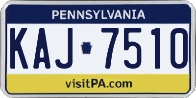 PA license plate KAJ7510