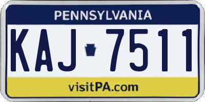 PA license plate KAJ7511