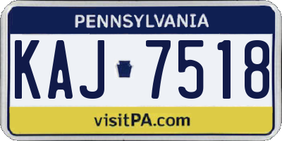 PA license plate KAJ7518