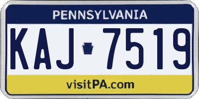 PA license plate KAJ7519