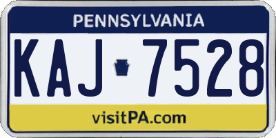 PA license plate KAJ7528