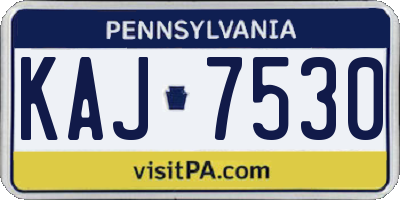 PA license plate KAJ7530