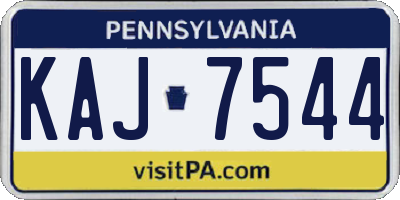 PA license plate KAJ7544