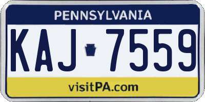 PA license plate KAJ7559