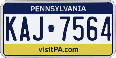 PA license plate KAJ7564