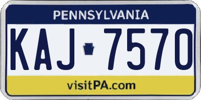 PA license plate KAJ7570
