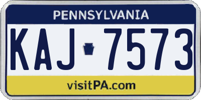 PA license plate KAJ7573