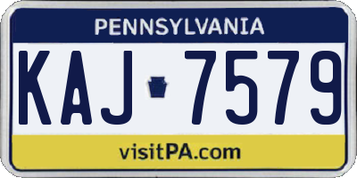 PA license plate KAJ7579