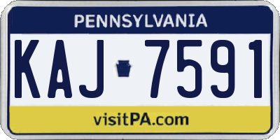 PA license plate KAJ7591