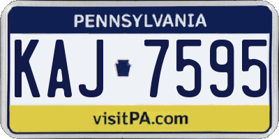 PA license plate KAJ7595