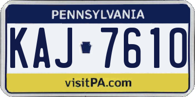 PA license plate KAJ7610
