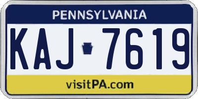 PA license plate KAJ7619