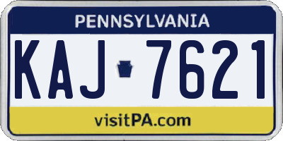 PA license plate KAJ7621