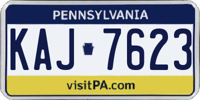 PA license plate KAJ7623