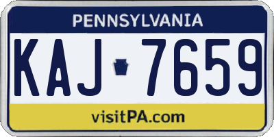 PA license plate KAJ7659