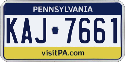 PA license plate KAJ7661