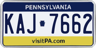 PA license plate KAJ7662