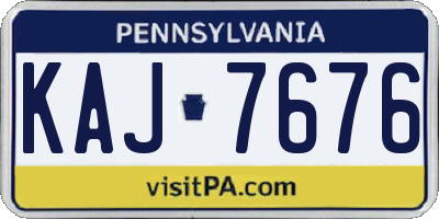 PA license plate KAJ7676