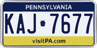 PA license plate KAJ7677