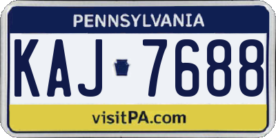 PA license plate KAJ7688
