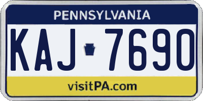 PA license plate KAJ7690