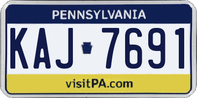 PA license plate KAJ7691