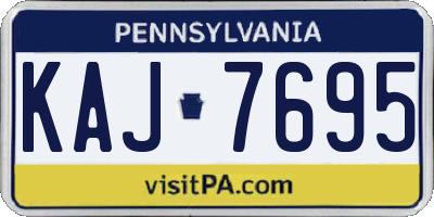 PA license plate KAJ7695