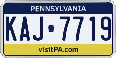 PA license plate KAJ7719