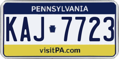PA license plate KAJ7723
