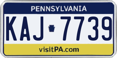 PA license plate KAJ7739