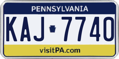 PA license plate KAJ7740