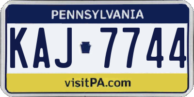 PA license plate KAJ7744