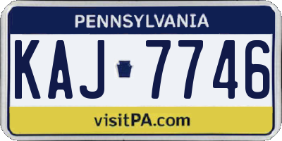 PA license plate KAJ7746