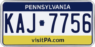PA license plate KAJ7756