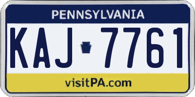 PA license plate KAJ7761