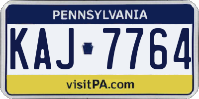 PA license plate KAJ7764