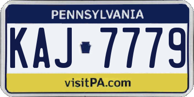 PA license plate KAJ7779